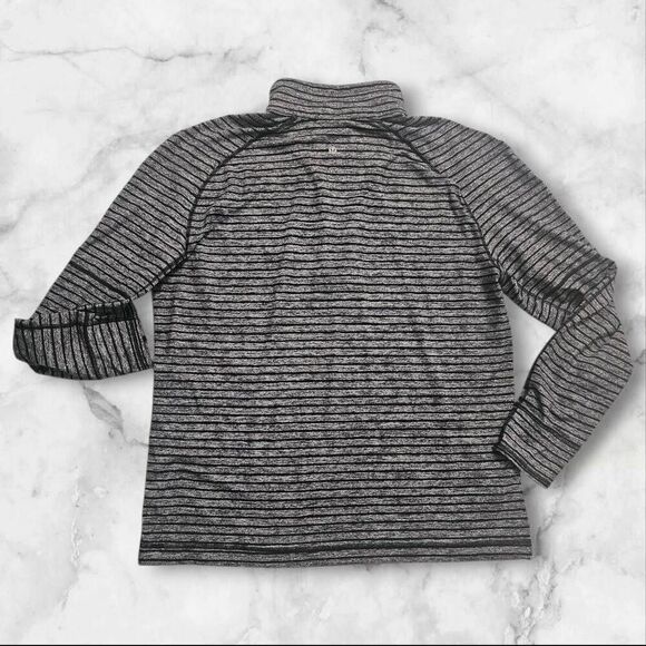 Lululemon Mens Large Stripe Quarter Zip Long Sleeve - Picture 3 of 4
